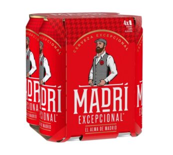 Madri Excepcional Premium Lager Beer Can 4 x 440ml