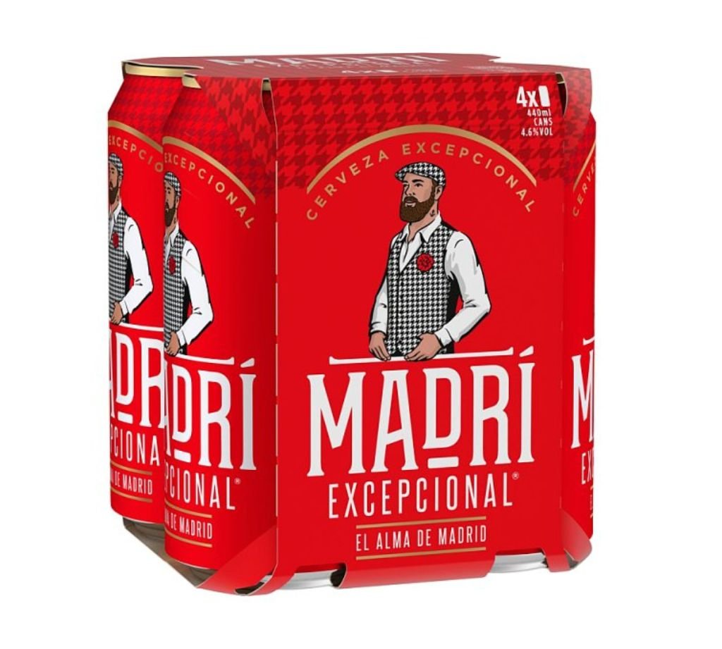 Madri Excepcional Premium Lager Beer Can