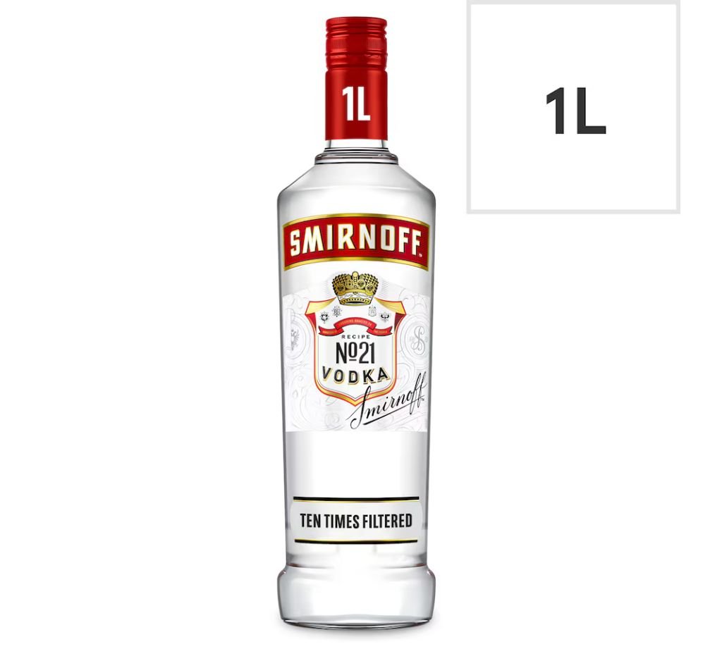 Smirnoff No.21 Red Label Vodka Bottle