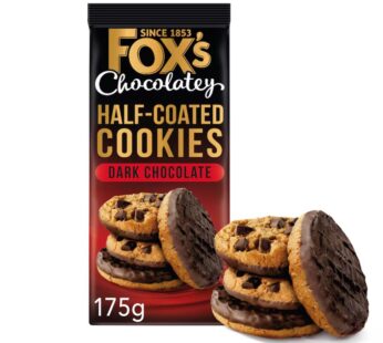 Fox’s Fabulous Half Coated Dark Chocolate Cookies 175g