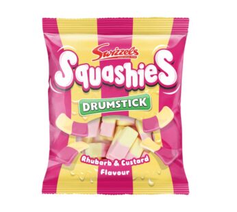 Swizzels Drumstick Squashies Rhubarb & Custard 140G