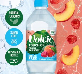 Volvic Touch of Fruit Peach & Raspberry Sugar Free Still Flavoured Water 1.5L